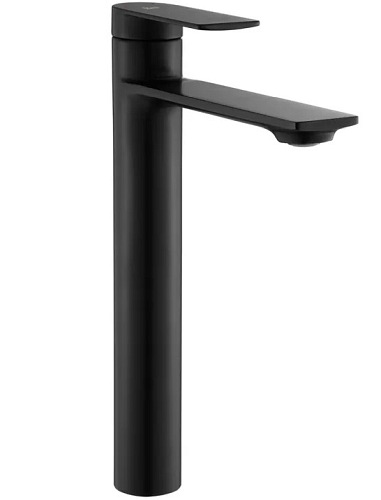 Czarna bateria umywalkowa wysoka Storm Black Rea