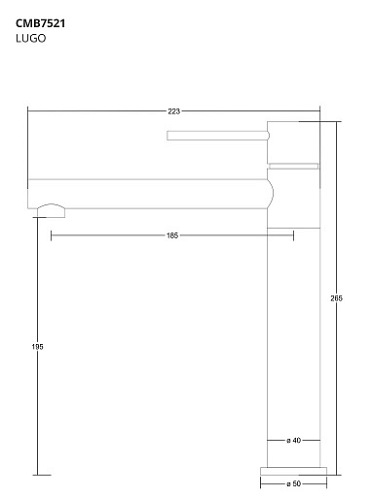 Bateria umywalkowa z ruchomą wylewką CMB7521CH Lugo Corsan