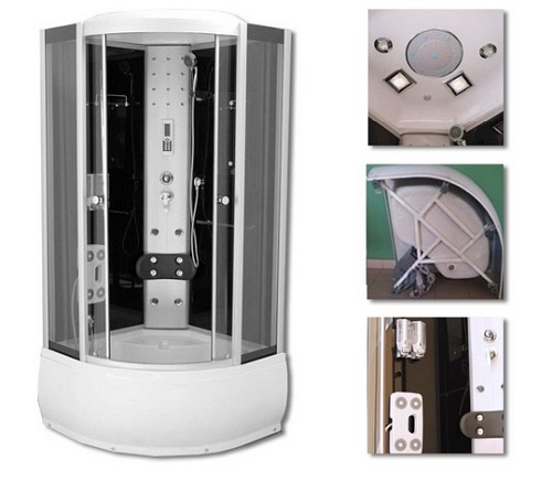 Kabina prysznicowa z hydromasażem i sauną 90x90 Daria