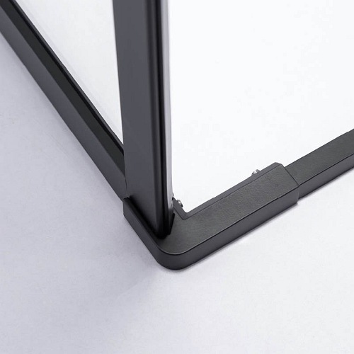 Kabina prysznicowa loft kwadratowa 80x80 czarne szprosy na szkle BS10A