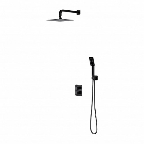 Czarny system prysznicowy Parma SYS PM11 BL Omnires