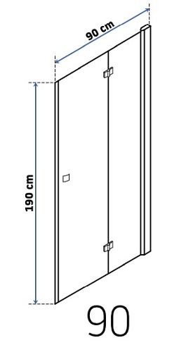 Kabina prysznicowa, drzwi składane 80x90 Rea Best Double