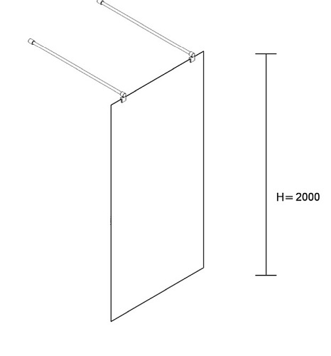 Ścianka prysznicowa 100 cm BKP252T10 Easy-In