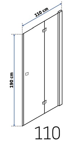 Kabina prysznicowa, drzwi składane 70x110 Rea Best Double