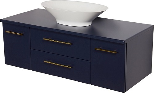 Szafka wisząca z umywalką nablatową 120/50 cm Belli Gold Gante