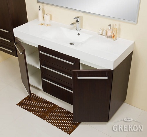 Szafka z umywalką 140/50/C3 seria Fokus Wenge Mat