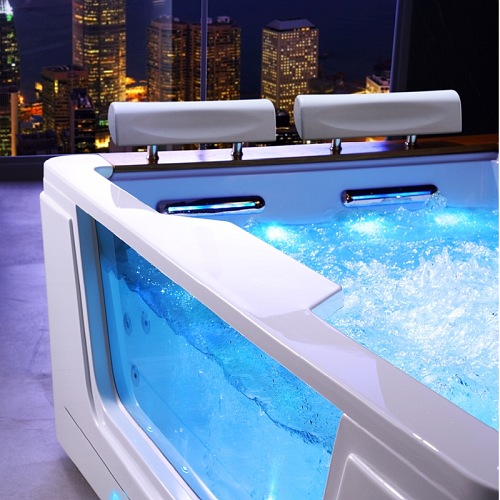 Dwuosobowa wanna z hydromasażem 192x131 Zefir Hydrosan