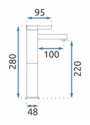 Czarna bateria wysoka Polo Black Gold Mat Rea