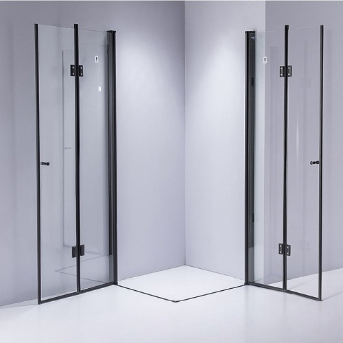 Czarna kabina prysznicowa składana kwadratowa 100x100 BS05C