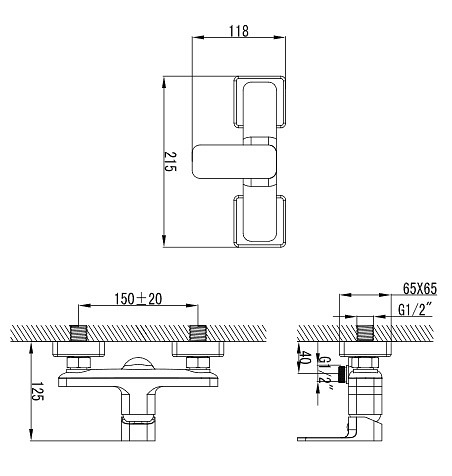 Bateria prysznicowa, chrom Apure AP2240 CR Omnires