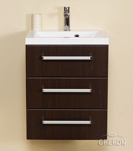 Szafka łazienkowa z umywalką 50/39/3 seria Fokus Wenge Mat