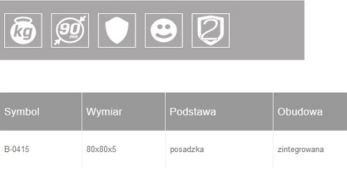 Brodzik pięciokątny niski 80x80 B-0415 New Azura New Trendy