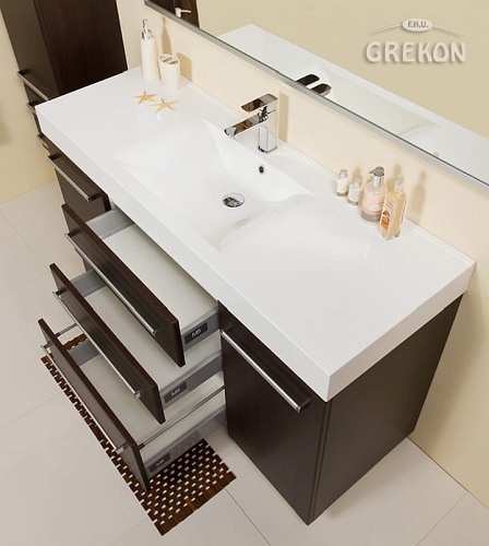 Szafka z umywalką 140/50/C3 seria Fokus Wenge Mat