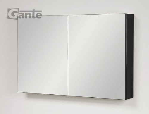 Szafka wisząca z lustrem 100x65 cm czarny mat Belli Gold