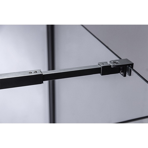 Kabina prysznicowa czarna 90x90 kwadratowa drzwi uchylne BS04B