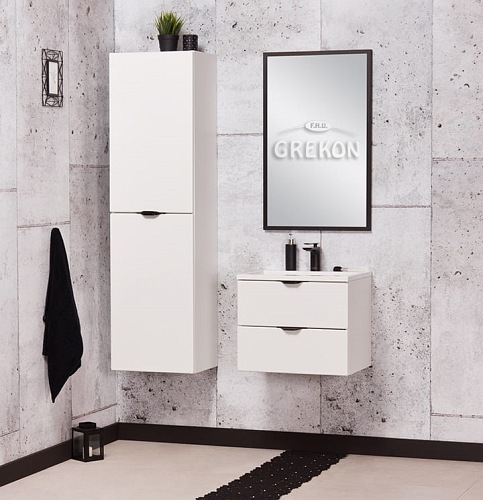 Biały słupek łazienkowy wiszący Victa