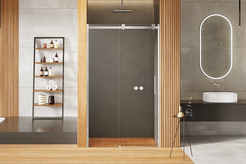 Softi New Trendy drzwi prysznicowe rozsuwane samodomykające do wnęki 130 cm EXK-3898