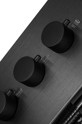 Panel natryskowy w kolorze czarnym S-003 Samsara Corsan