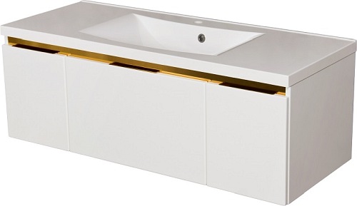 Szafka z umywalką złoty uchwyt 120 cm seria Diamond Gold Gante