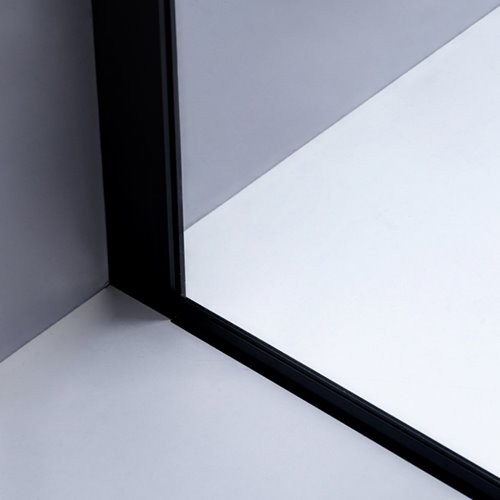 Czarne drzwi prysznicowe do wnęki 115-120 cm rozsuwane SH03DB szkło 8 mm