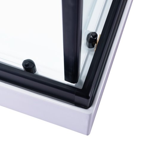 Kabina prysznicowa zabudowana na niskim brodziku kwadratowa 100x100 LISA-100