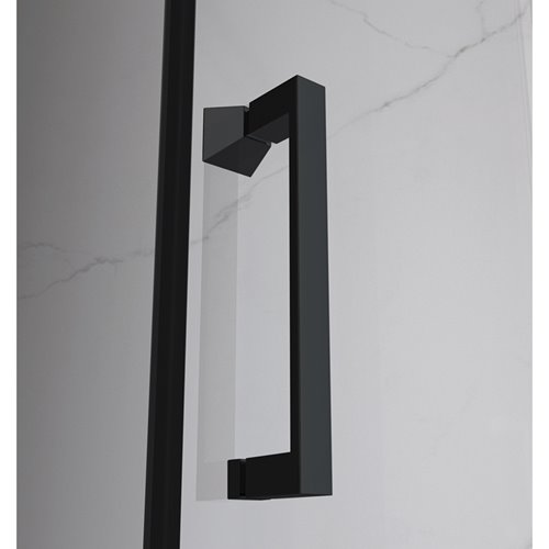 Czarna kabina prysznicowa prostokątna 100x90 drzwi uchylne KZ03A