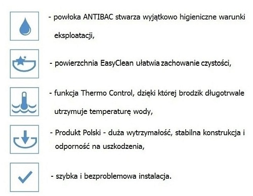 Wanna wolnostojąca 150 cm syfon klik-klak czarny Gloria Besco WMD-150-GLB