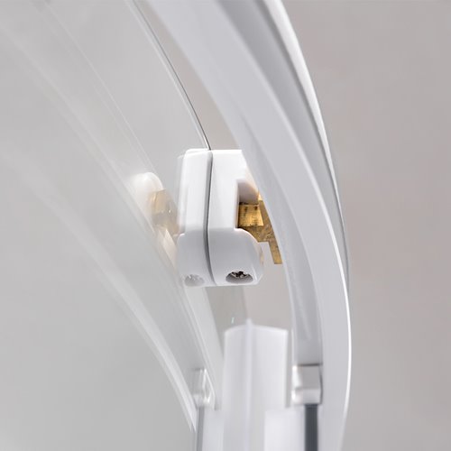 Kabina prysznicowa na głębokim brodziku biały profil 90x90 Maja Hydrosan