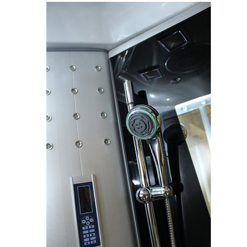 Kabina prysznicowa z hydromasażem niski brodzik czarne ściany 80x80