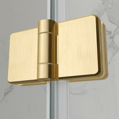 Złota szczotkowana kabina prysznicowa drzwi składane prostokątna 100x90 Z-KZ13A-GL-BR-100X90 zdjęcie 10