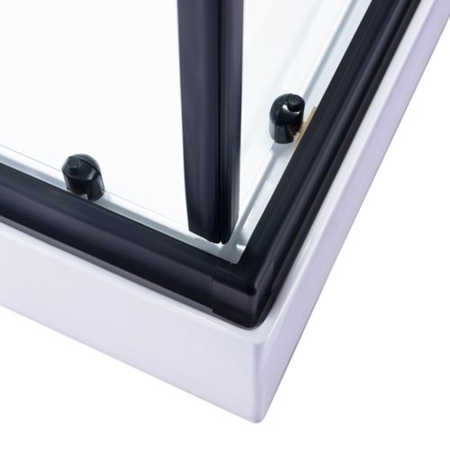 Kabina prysznicowa zabudowana na niskim brodziku prostokątna 120x80 Alma Prawa