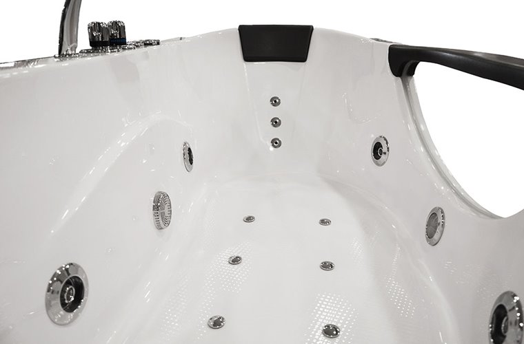 Przyścienna wanna hydromasażowa 180x88 cm MO-1002 Turbo