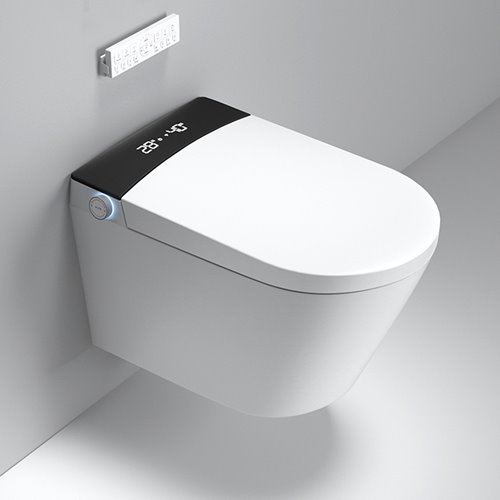 Zestaw podtynkowy wc stelaż + miska automatyczna myjąca przycisk chrom Drop