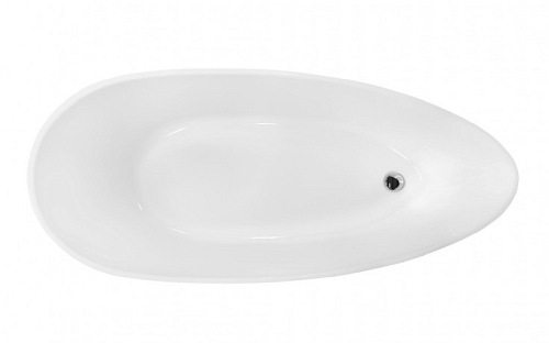 Matowa wanna wolnostojąca z konglomeratu + klik-klak czarny Goya Matt 142 cm Besco WMMB-140GKB