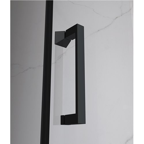 Czarna kabina prysznicowa prostokątna drzwi uchylne 120x80 KZ06DB