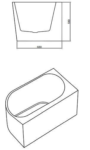 Wanna przyścienna narożna lewa 140 cm Mera Hydrosan