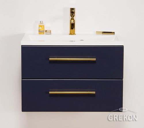Szafka wisząca z umywalką granatowy mat 60 cm Belli Gold Gante
