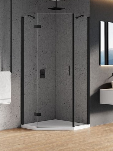 Kabina pięciokątna 80x80 lewa K-0665 New Azura Black New Trendy