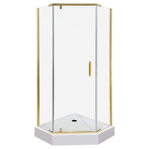 Kabina prysznicowa pięciokątna 90x90 Kora Kerra Gold