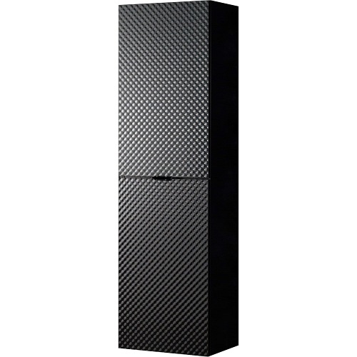 Regał łazienkowy wiszący szklane fronty czarny uchwyt Glow Gante