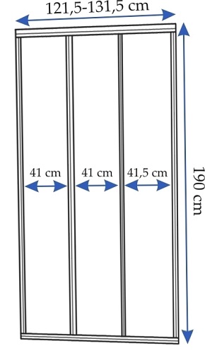 Drzwi prysznicowe rozsuwane 130 cm Rea Alex