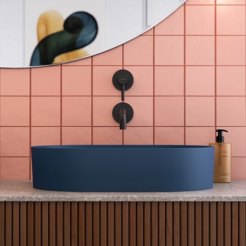 Omnires Ovo M+ umywalka nablatowa midnight blue 55x36 cm OVOUNMB