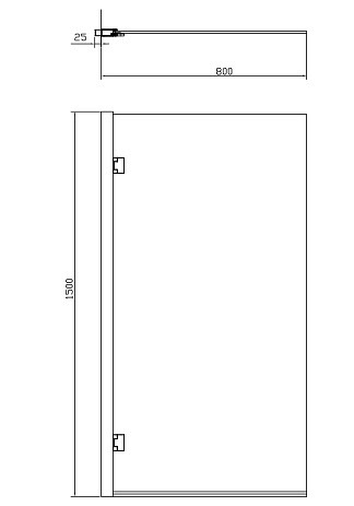 Parawan nawannowy, szklany 80x150 cm Waterloo HMP80X