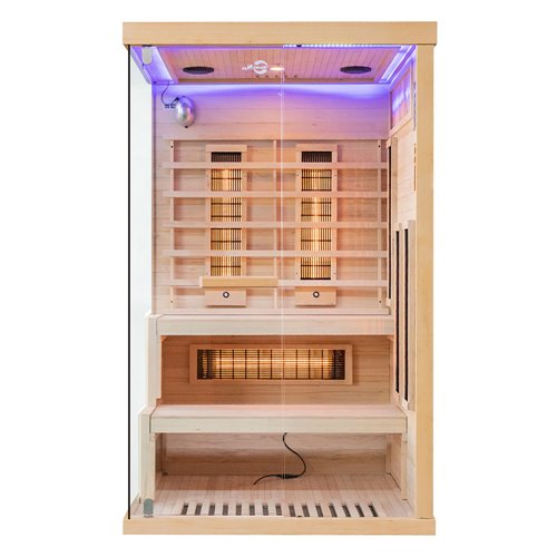 Sauna na podczerwień 2 osobowa + kamienie solne 120X120X200CM MO-EP2RSP Infrared Mazur