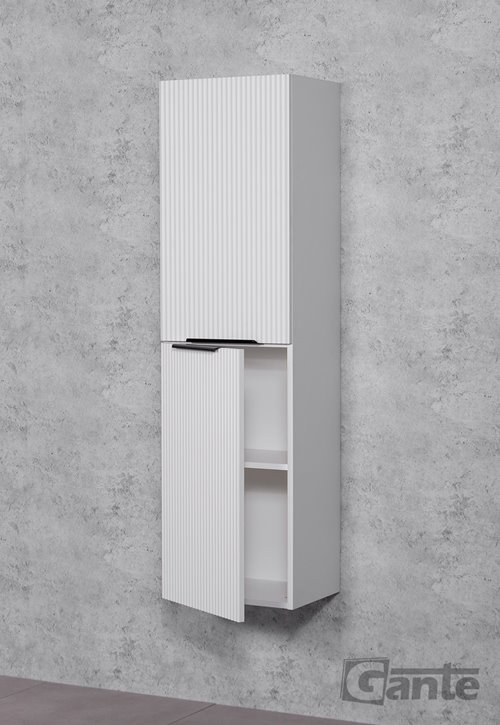 Słupek łazienkowy frezowany wiszący wysoki 143,5x40 Sydney kolor biały mat