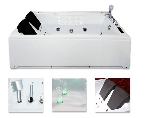 Wanna z hydromasażem i podgrzewaczem wody Fenix 606 180x120 L