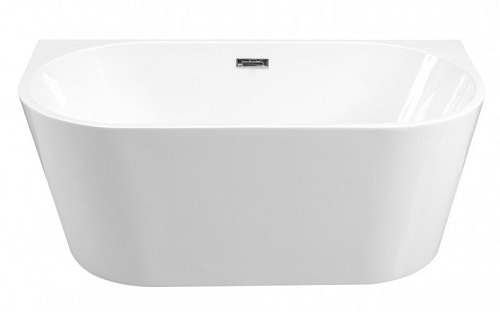 Vica Besco wanna wolnostojąca przyścienna 170 cm + czarne dodatki