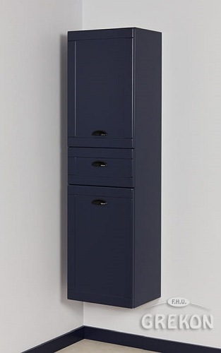 Słupek łazienkowy wiszący granatowy mat 143x40 seria Grend Gante