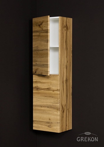 Słupek łazienkowy wiszący dąb naturalny 40x143,5 cm Victa Gante