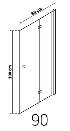 Kabina prysznicowa, drzwi składane 70x90 Rea Best Double